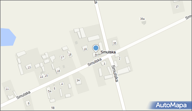 Smulska, Smulska, 20, mapa Smulska