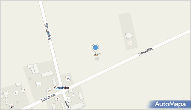 Smulska, Smulska, 36a, mapa Smulska