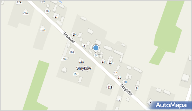 Smyków, Smyków, 14, mapa Smyków