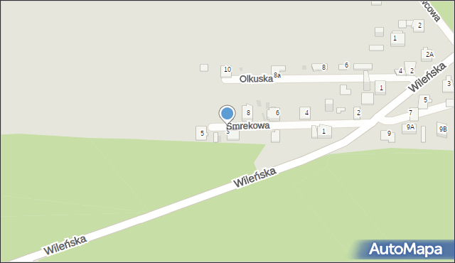 Sosnowiec, Smrekowa, 3, mapa Sosnowca