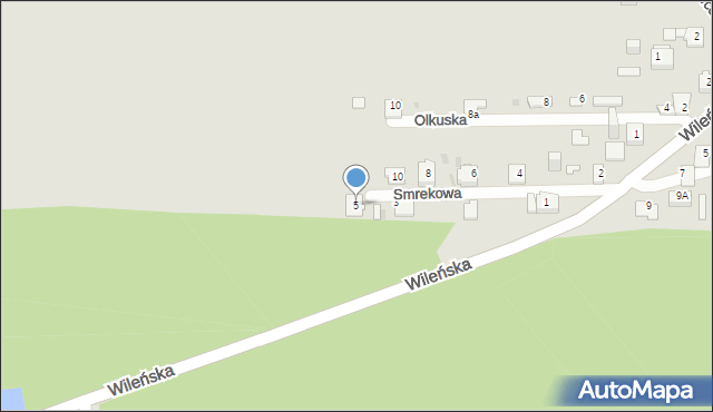 Sosnowiec, Smrekowa, 5, mapa Sosnowca