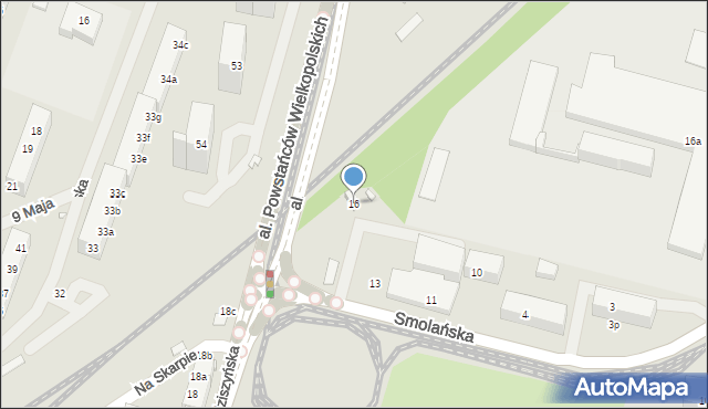 Szczecin, Smolańska, 16, mapa Szczecina