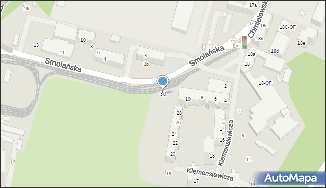 Szczecin, Smolańska, 3d, mapa Szczecina