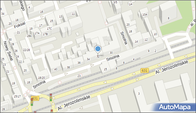 Warszawa, Smolna, 32, mapa Warszawy