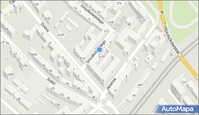 Warszawa, Smulikowskiego Juliana, 2, mapa Warszawy