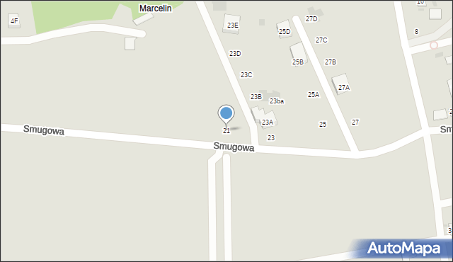 Warszawa, Smugowa, 21, mapa Warszawy