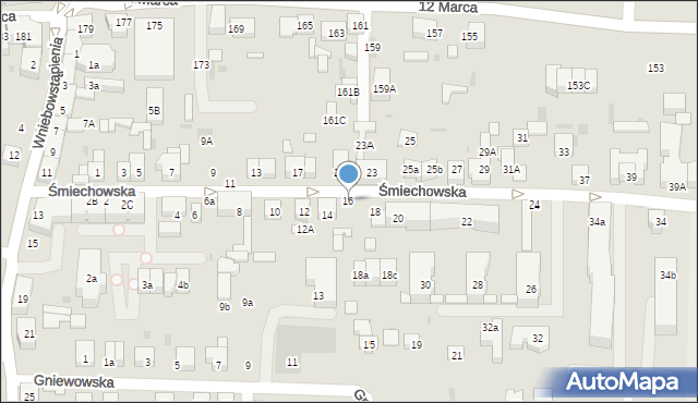 Wejherowo, Śmiechowska, 16, mapa Wejherowo