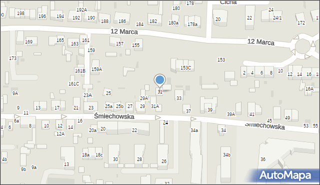 Wejherowo, Śmiechowska, 31, mapa Wejherowo