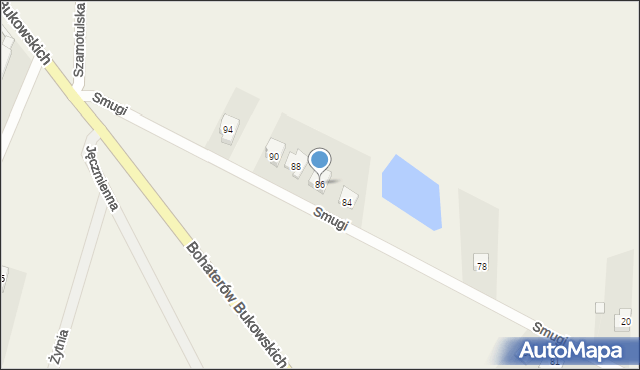 Wielka Wieś, Smugi, 86, mapa Wielka Wieś