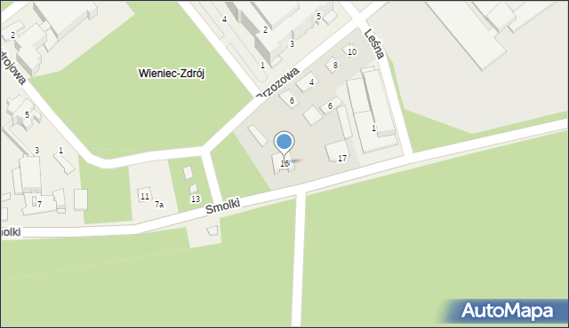 Wieniec-Zdrój, Smolki Stanisława, 16, mapa Wieniec-Zdrój