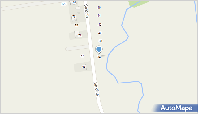 Wilczkowice, Smolna, 34, mapa Wilczkowice