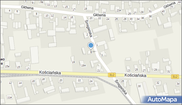 Wilkowo Polskie, Śmigielska, 6, mapa Wilkowo Polskie