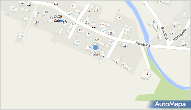 Żabnica, Śmiecha Karola, ks., 153a, mapa Żabnica