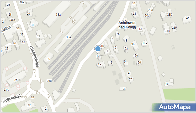 Zakopane, Smrekowa, 1a, mapa Zakopanego