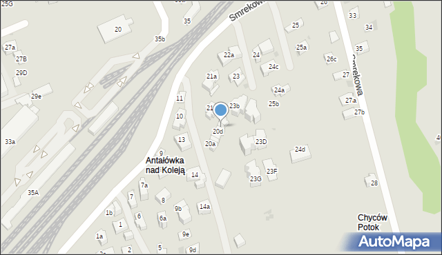 Zakopane, Smrekowa, 20e, mapa Zakopanego