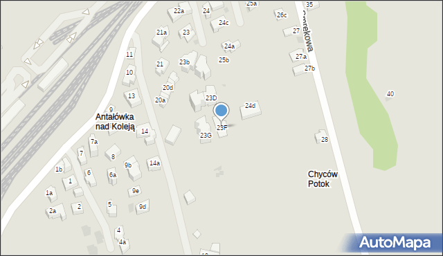 Zakopane, Smrekowa, 23F, mapa Zakopanego