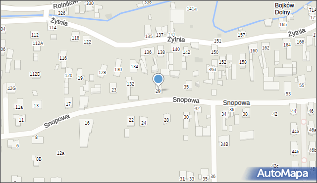 Gliwice, Snopowa, 29, mapa Gliwic
