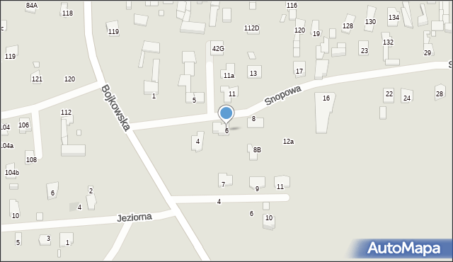 Gliwice, Snopowa, 6, mapa Gliwic