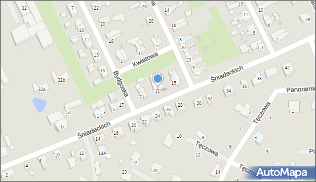 Gryfice, Śniadeckich, 11, mapa Gryfice