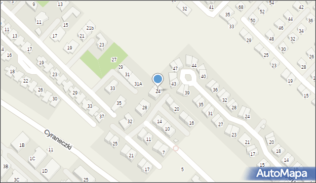 Józefosław, Śnieguliczki, 24, mapa Józefosław