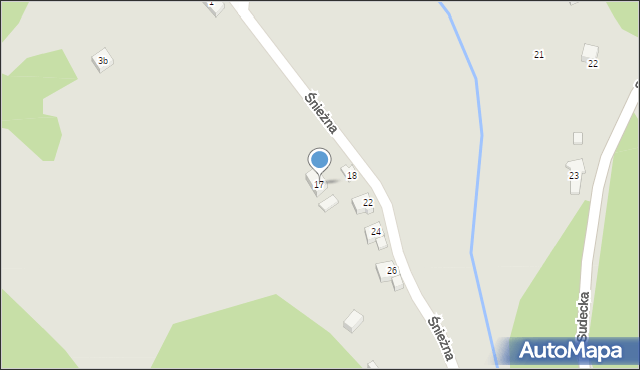 Piechowice, Śnieżna, 17, mapa Piechowice
