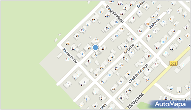 Płock, Śniadeckiego Jędrzeja, 27, mapa Płock