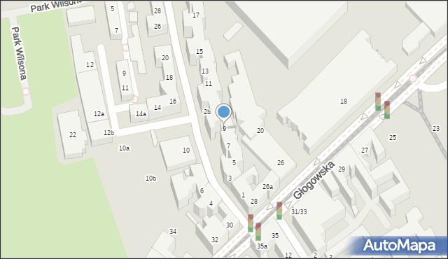 Poznań, Śniadeckich, 9, mapa Poznania