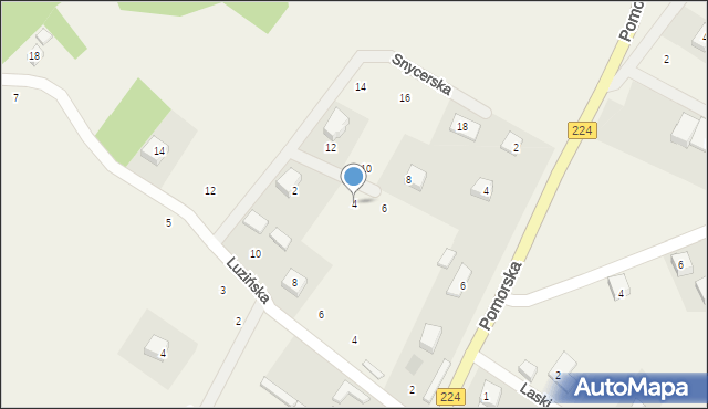 Przetoczyno, Snycerska, 4, mapa Przetoczyno