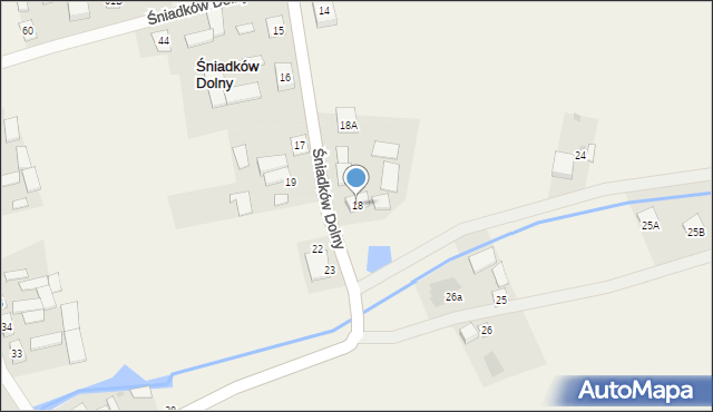 Śniadków Dolny, Śniadków Dolny, 18, mapa Śniadków Dolny