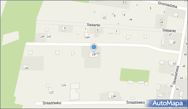 Śniadówko, Śniadówko, 14f, mapa Śniadówko