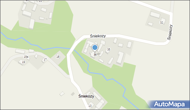 Śniekozy, Śniekozy, 36, mapa Śniekozy