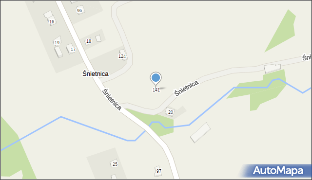 Śnietnica, Śnietnica, 141, mapa Śnietnica