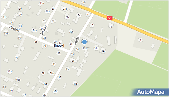 Snopki, Snopki, 34a, mapa Snopki