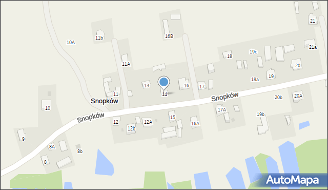 Snopków, Snopków, 14, mapa Snopków