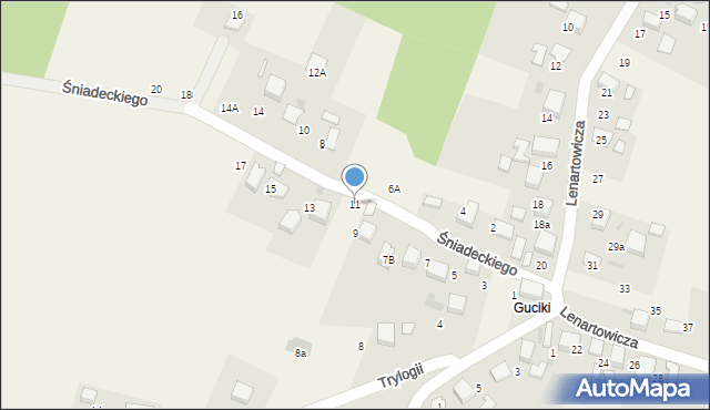 Żarki, Śniadeckiego Jędrzeja, 11, mapa Żarki