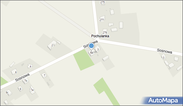 Aleksandria, Sosnowa, 5A, mapa Aleksandria