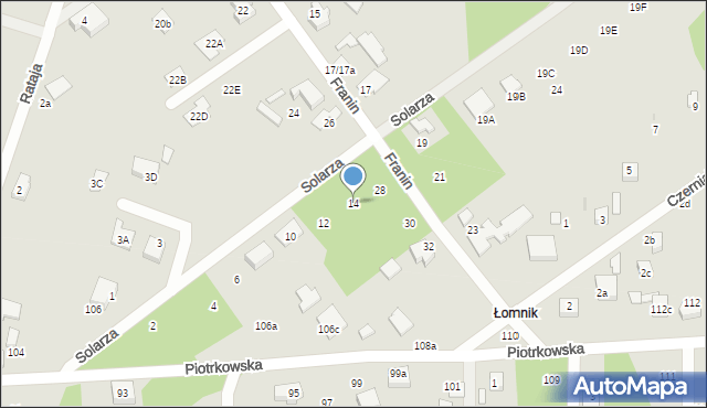 Aleksandrów Łódzki, Solarza Ignacego, 14, mapa Aleksandrów Łódzki