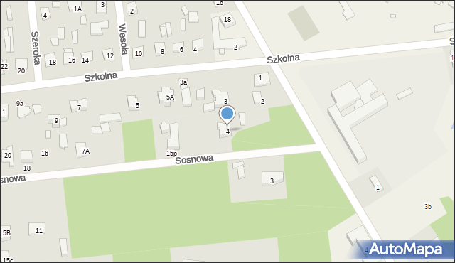 Baniocha, Sosnowa, 4, mapa Baniocha