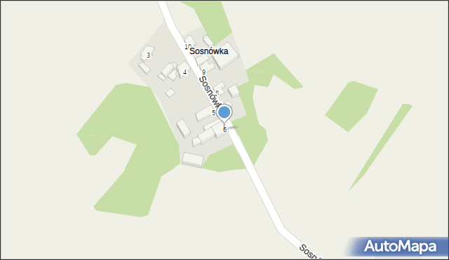 Bełcze, Sosnówka, 6, mapa Bełcze