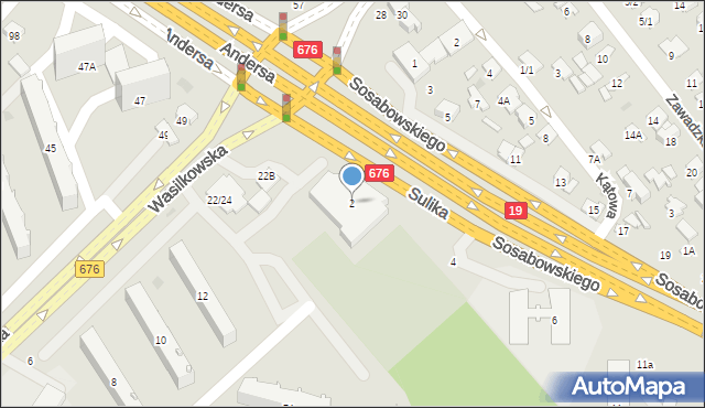 Białystok, Sosabowskiego Stanisława Franciszka, gen., 2, mapa Białegostoku