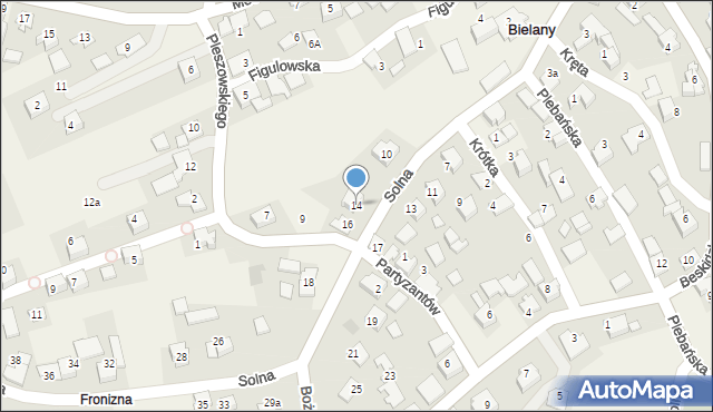 Bielany, Solna, 14, mapa Bielany