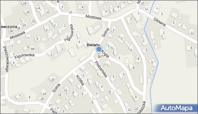 Bielany, Solna, 3a, mapa Bielany