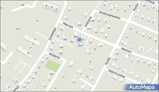 Bielsko-Biała, Solskiego Ludwika, 40d, mapa Bielsko-Białej