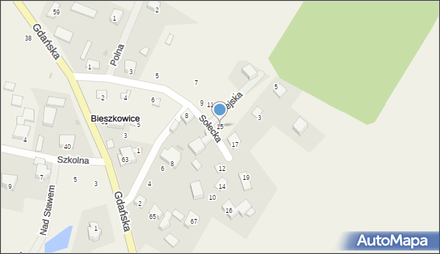 Bieszkowice, Sołecka, 15, mapa Bieszkowice