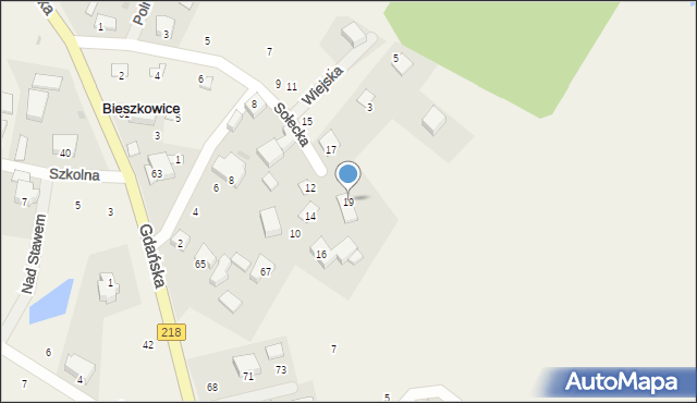 Bieszkowice, Sołecka, 19, mapa Bieszkowice