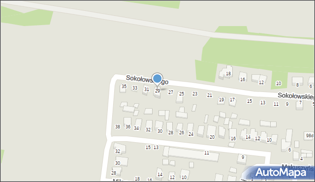 Biłgoraj, Sokołowskiego Józefa, 29, mapa Biłgoraj