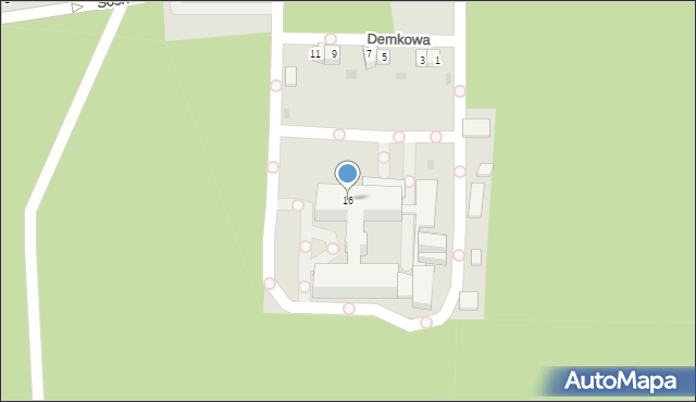 Blachownia, Sosnowa, 16, mapa Blachownia