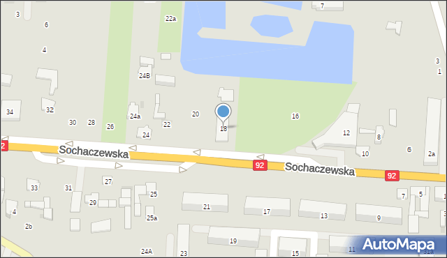 Błonie, Sochaczewska, 18, mapa Błonie