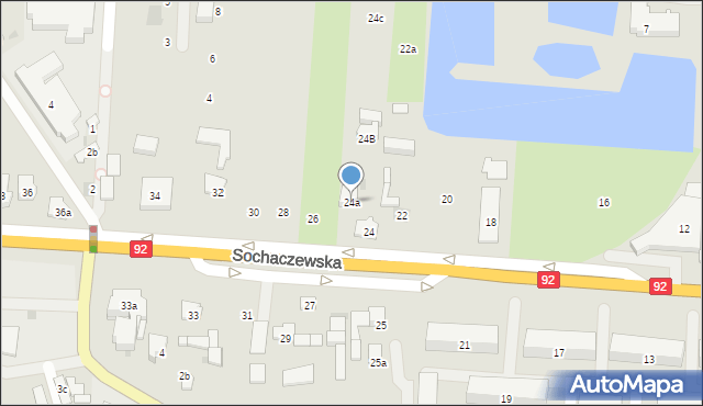 Błonie, Sochaczewska, 24a, mapa Błonie