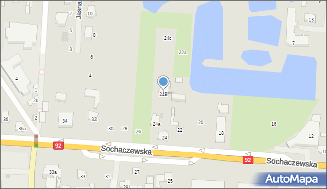 Błonie, Sochaczewska, 24B, mapa Błonie